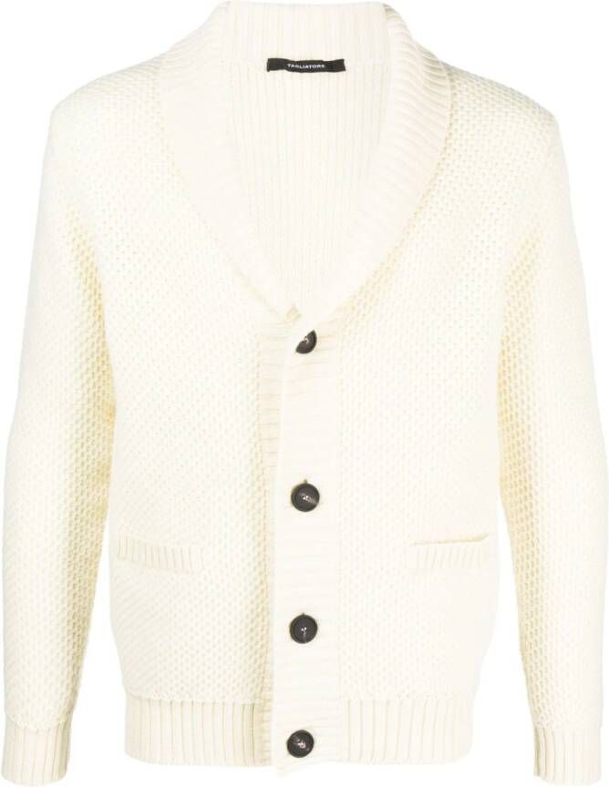 Tagliatore Vest met sjaalkraag Beige