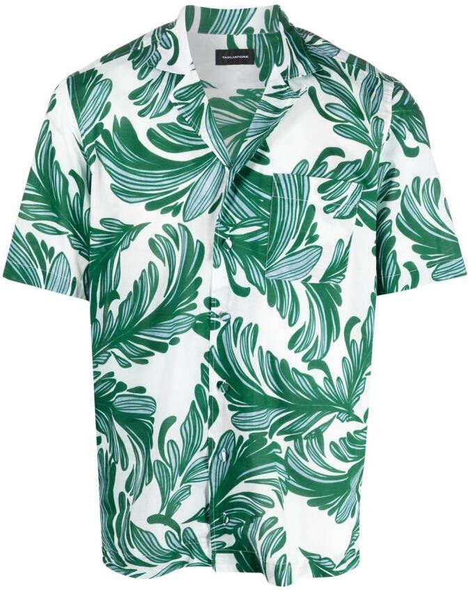 Tagliatore Overhemd met print Groen