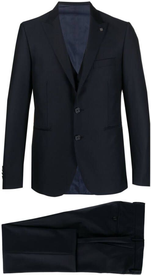 Tagliatore Pak met enkele rij knopen Blauw