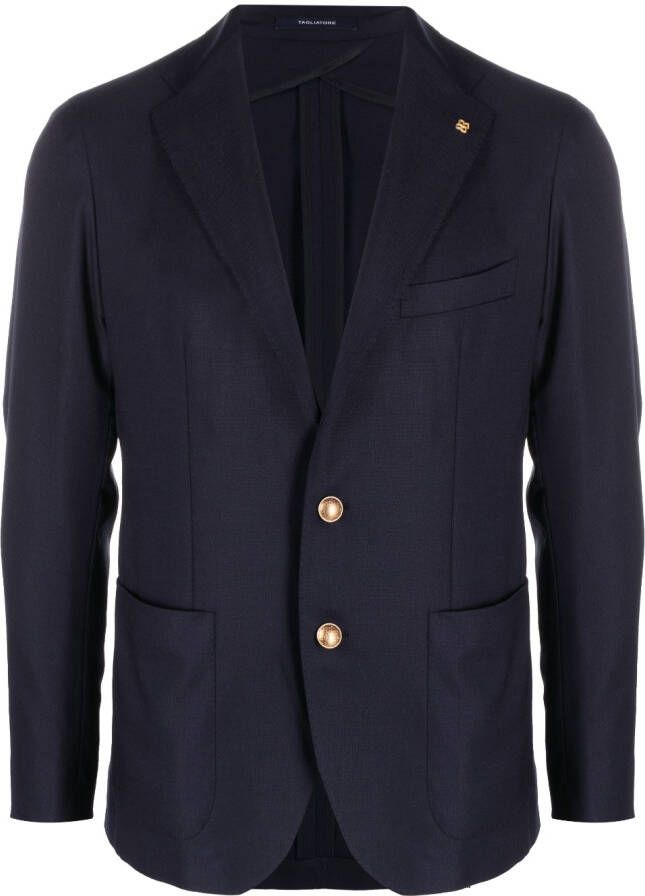 Tagliatore Wollen blazer Blauw