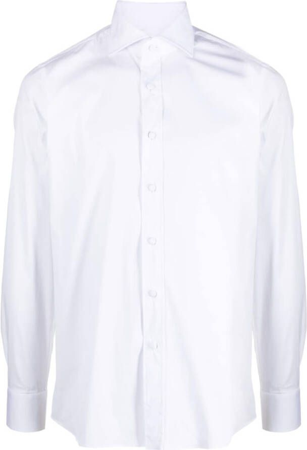 Tagliatore Overhemd met gespreide kraag Wit