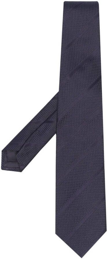 Tagliatore Gestreepte stropdas Blauw
