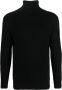 Tagliatore Sweater met col Zwart - Thumbnail 1