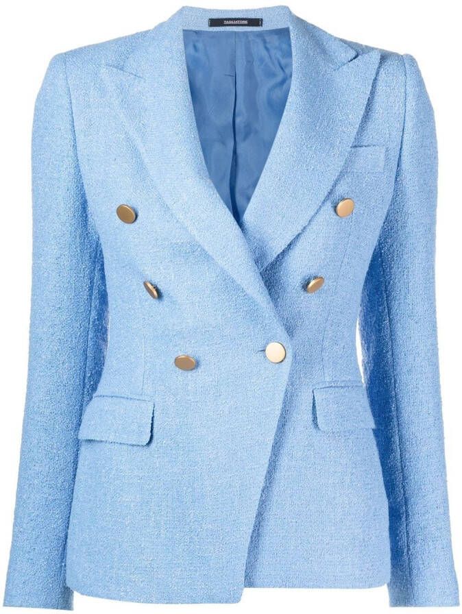 Tagliatore Tweed blazer Blauw