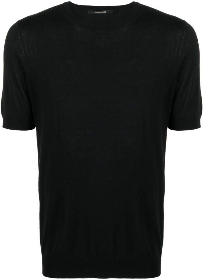 Tagliatore Zijden T-shirt Zwart