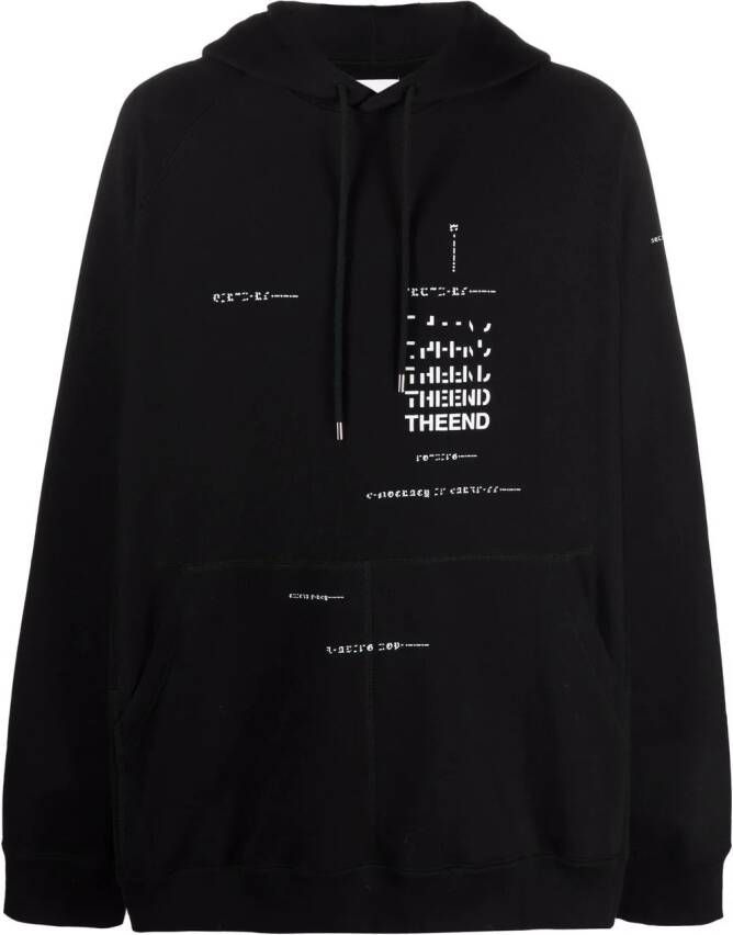 Takahiromiyashita The Soloist Hoodie met print Zwart