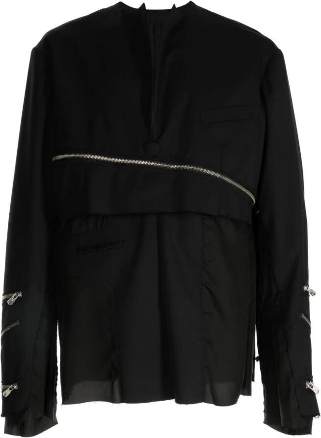 Takahiromiyashita The Soloist Sweater met rits Zwart