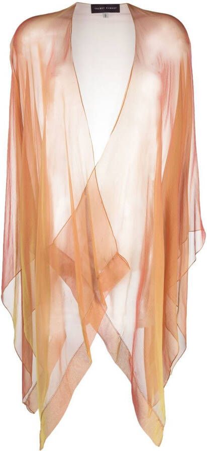Talbot Runhof Asymmetrische cape Oranje