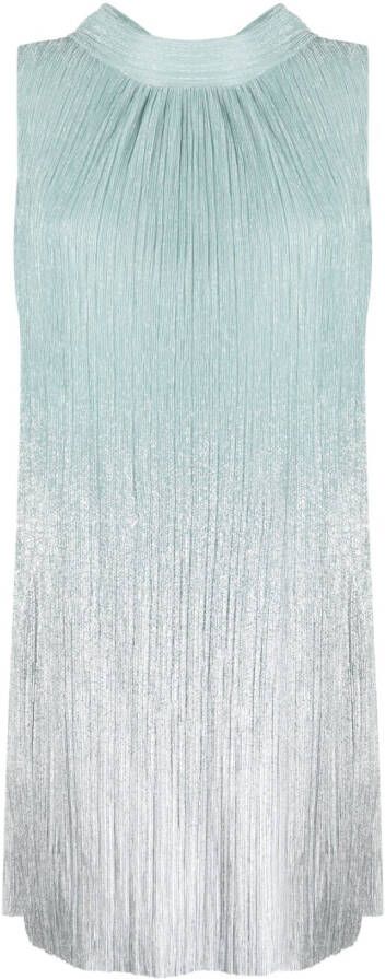 Talbot Runhof Mouwloze maxi-jurk Blauw