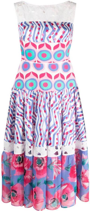 Talbot Runhof Midi-jurk Wit