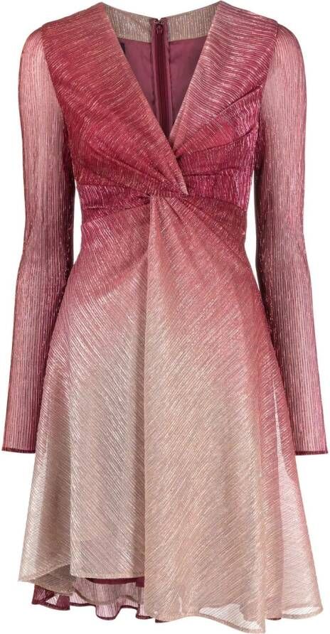 Talbot Runhof Mini-jurk met metallic-effect Roze