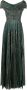 Talbot Runhof Off-shoulder avondjurk Groen - Thumbnail 1