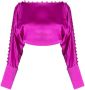 Taller Marmo Cropped blouse Paars - Thumbnail 1