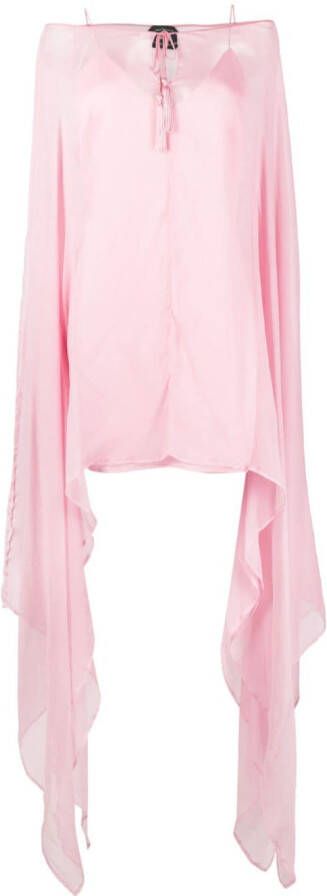 Taller Marmo Semi-doorzichtige jurk Roze