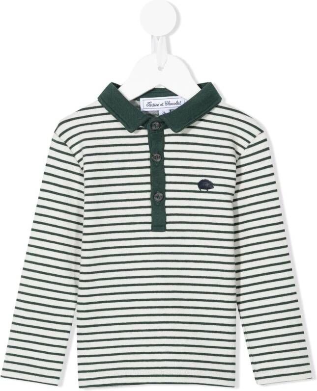 Tartine Et Chocolat Poloshirt met logopatch Groen