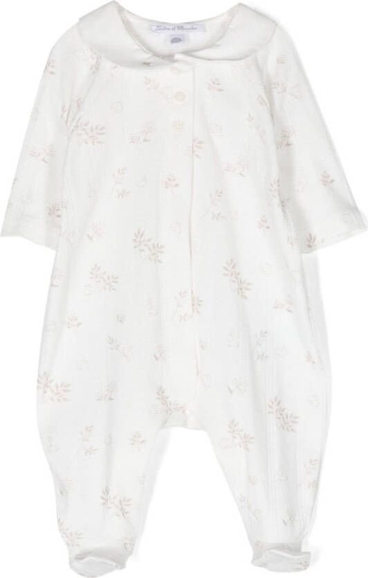 Tartine Et Chocolat Pyjama met bloe print Wit