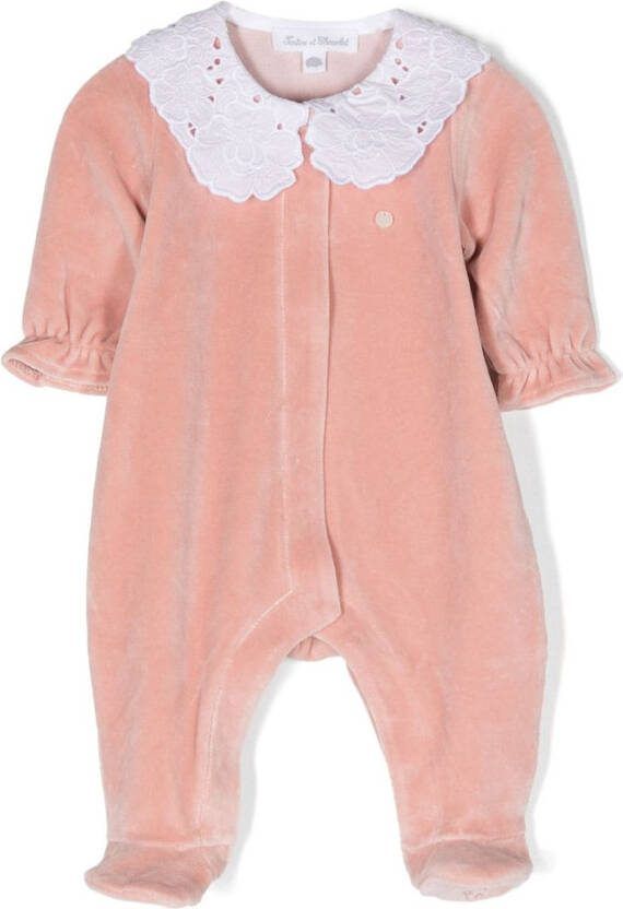 Tartine Et Chocolat Pyjama met kanten kraag Roze