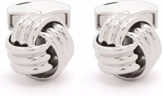 Tateossian Manchetknopen met geknoopt detail Zilver