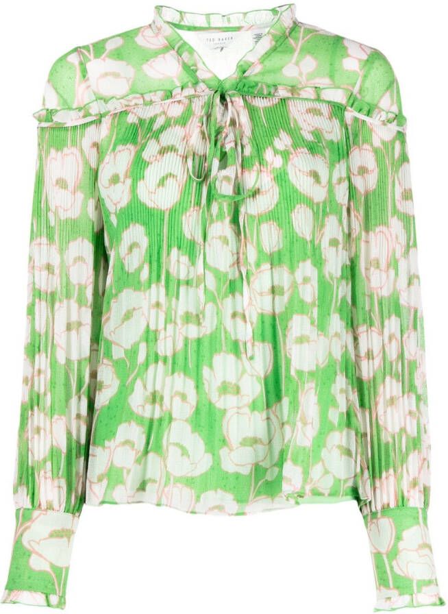 Ted Baker Ellerie blouse met bloemenprint Groen