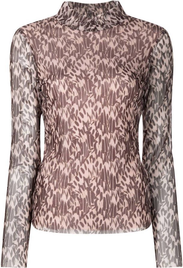 Ted Baker Doorzichtige top Bruin