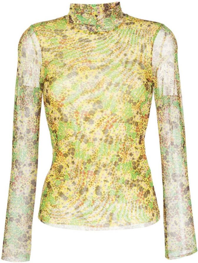 Ted Baker Top met bloemenprint Geel