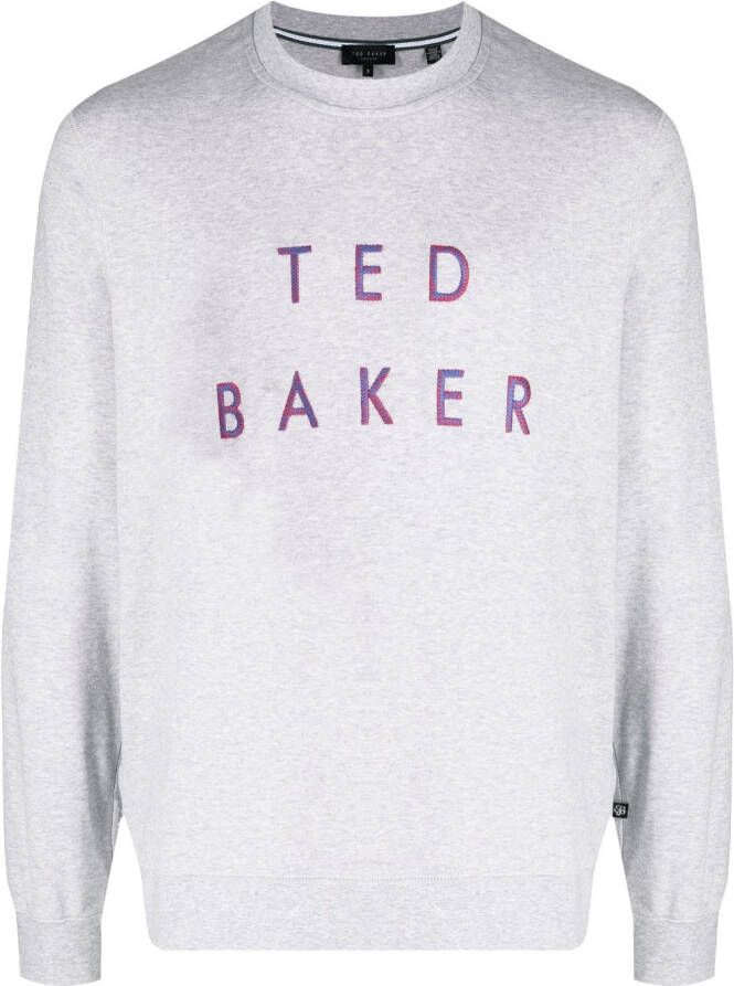 Ted Baker Sweater met geborduurd logo Grijs