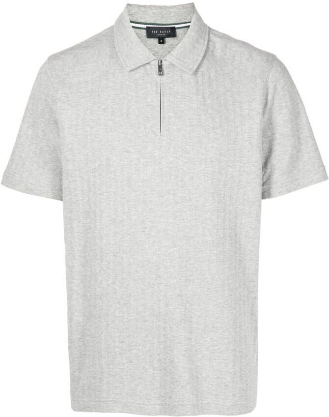 Ted Baker Poloshirt met rits Grijs