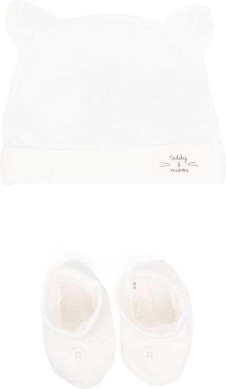 TEDDY & MINOU Hoeden met logopatch Wit