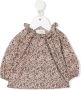 TEDDY & MINOU Shirt met bloe print Beige - Thumbnail 1