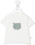 TEDDY & MINOU T-shirt met bloe print Wit - Thumbnail 1