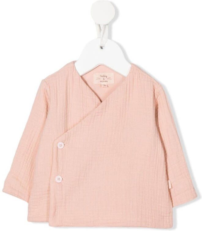TEDDY & MINOU Vest met dubbele rij knopen Roze
