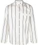 TEKLA Gestreept pyjamashirt Beige - Thumbnail 1