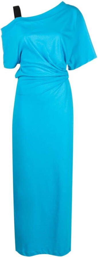 Tela Mini-jurk met open schouders Blauw