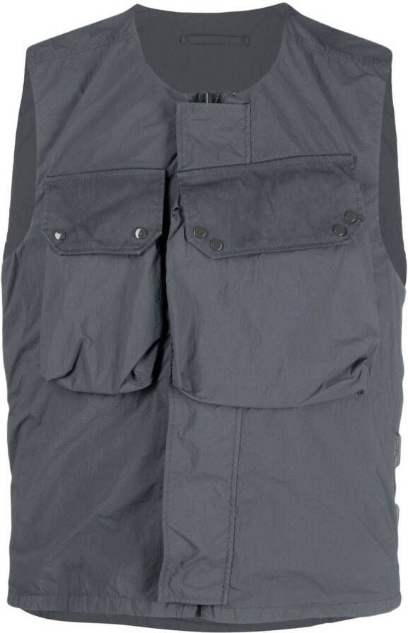 Ten C Gilet met klepzak Grijs