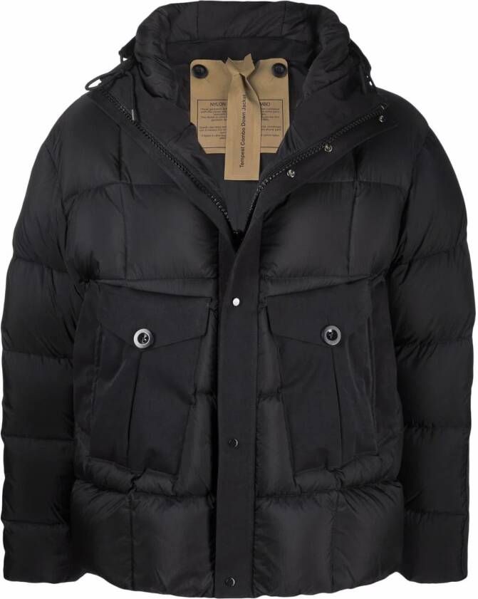 Ten C Jack met capuchon Zwart