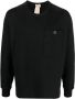 Ten C Sweater met logopatch Zwart - Thumbnail 1