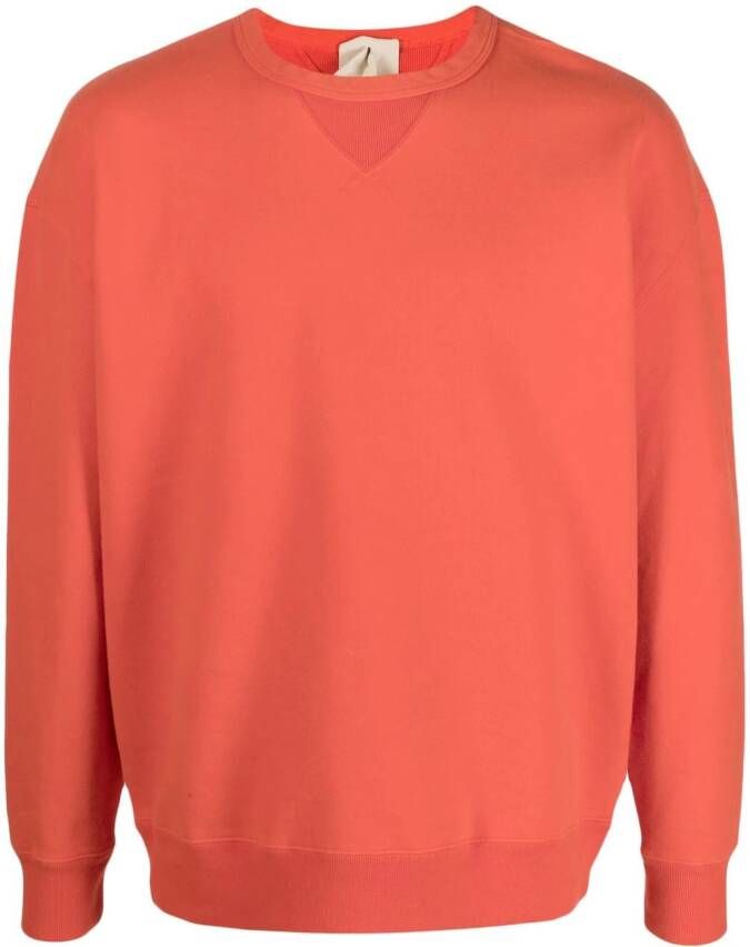 Ten C Sweater met logopatch Oranje