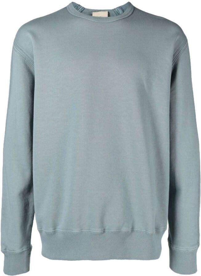 Ten C Sweater met logopatch Blauw