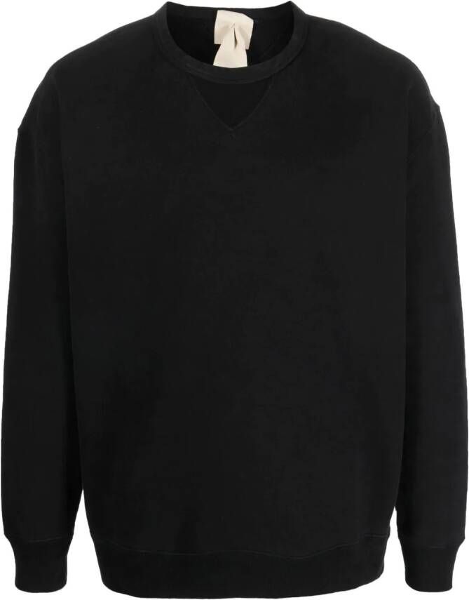 Ten C Sweater met logopatch Zwart