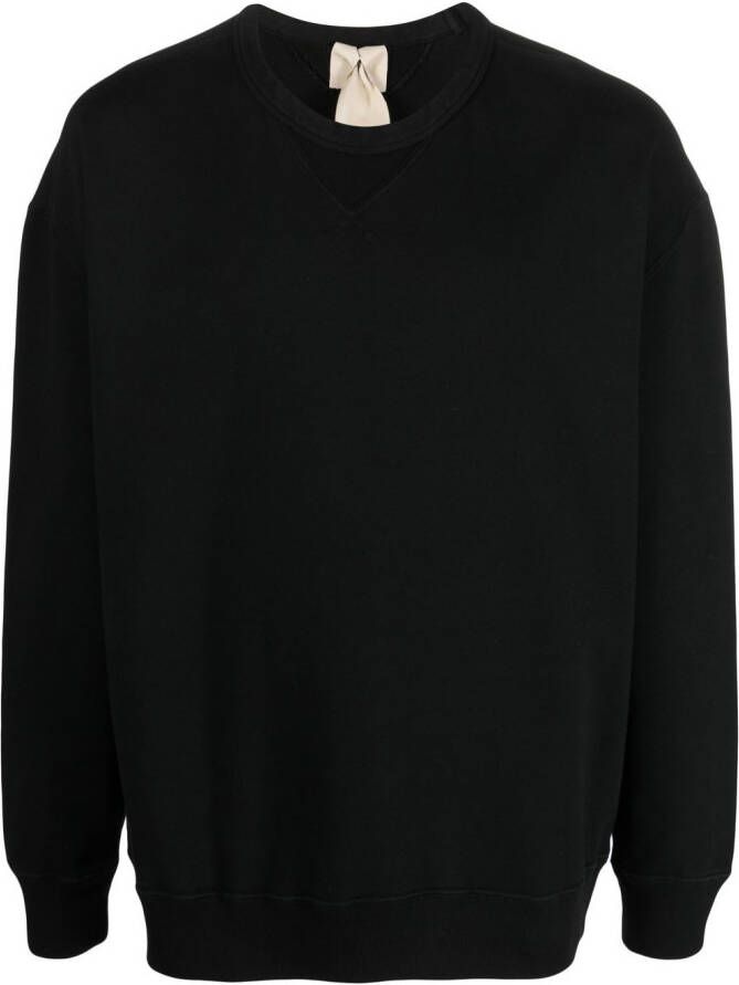 Ten C Sweater met logopatch Zwart