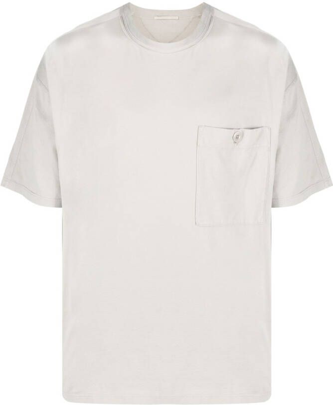 Ten C T-shirt met logopatch Beige