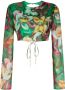 THE ANDAMANE Top met bloemenprint Groen - Thumbnail 1