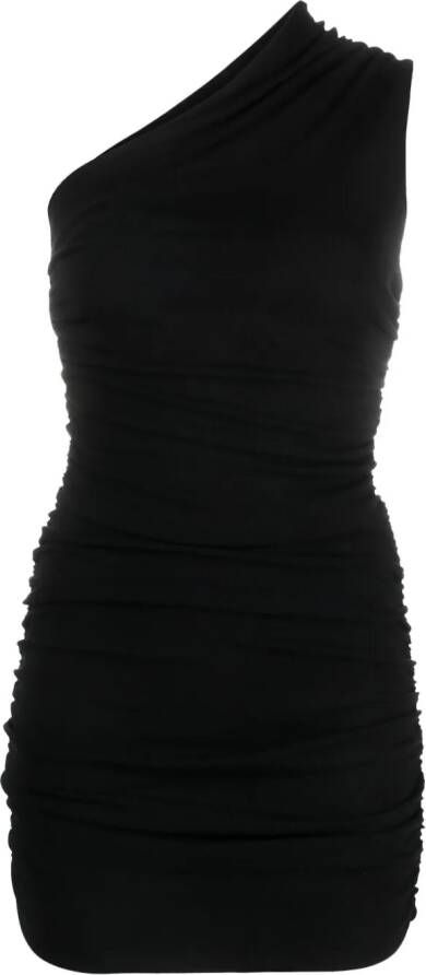 THE ANDAMANE Gedrapeerde mini-jurk Zwart