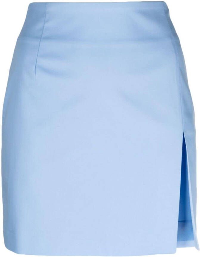 THE ANDAMANE Mini-rok met zijsplit Blauw