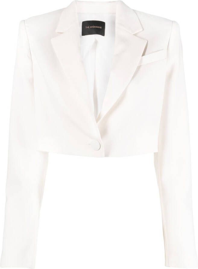 THE ANDAMANE Cropped blazer Wit