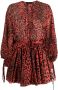 THE ANDAMANE Mini-jurk met luipaardprint Rood - Thumbnail 1