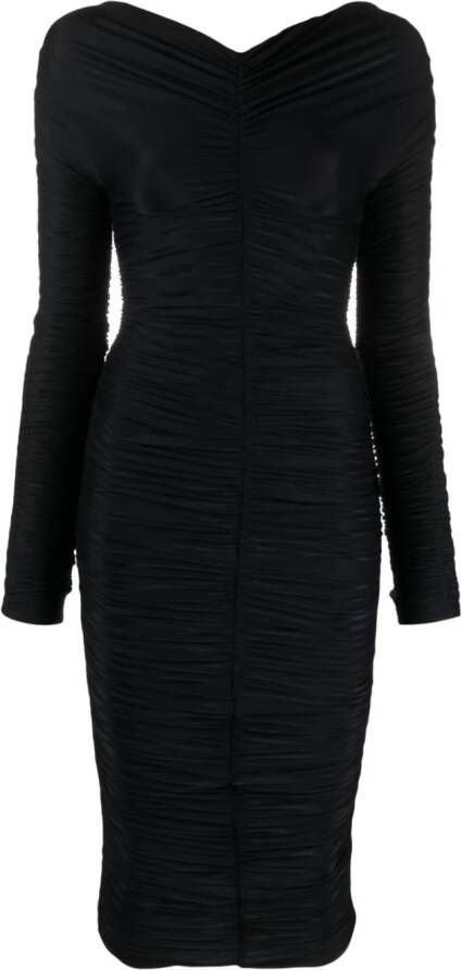 THE ANDAMANE Mini-jurk met ruches Zwart