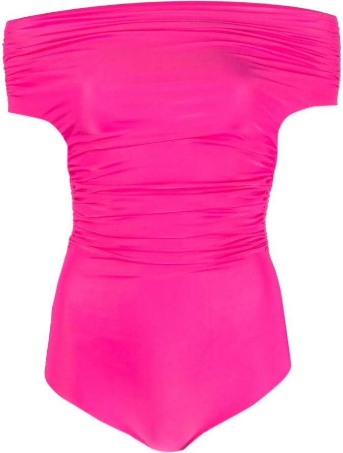 THE ANDAMANE Off-shoulder body Roze