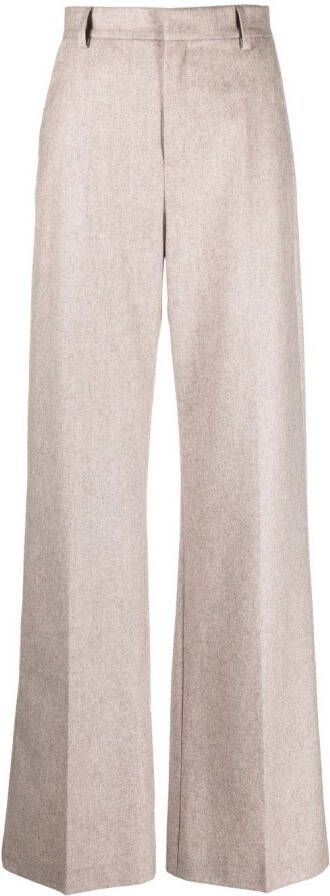THE ANDAMANE Pantalon met wijde pijpen Beige
