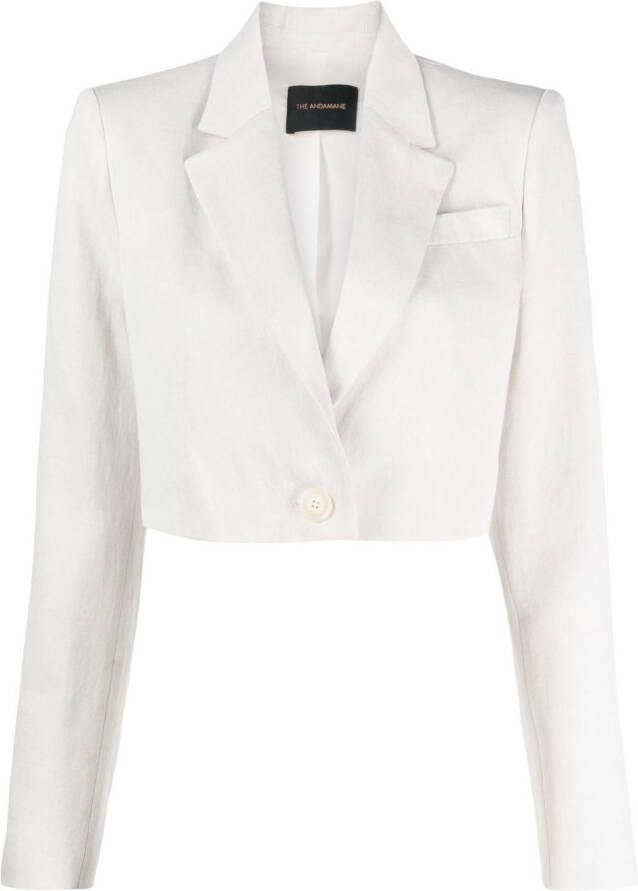 THE ANDAMANE Blazer met enkele rij knopen Wit
